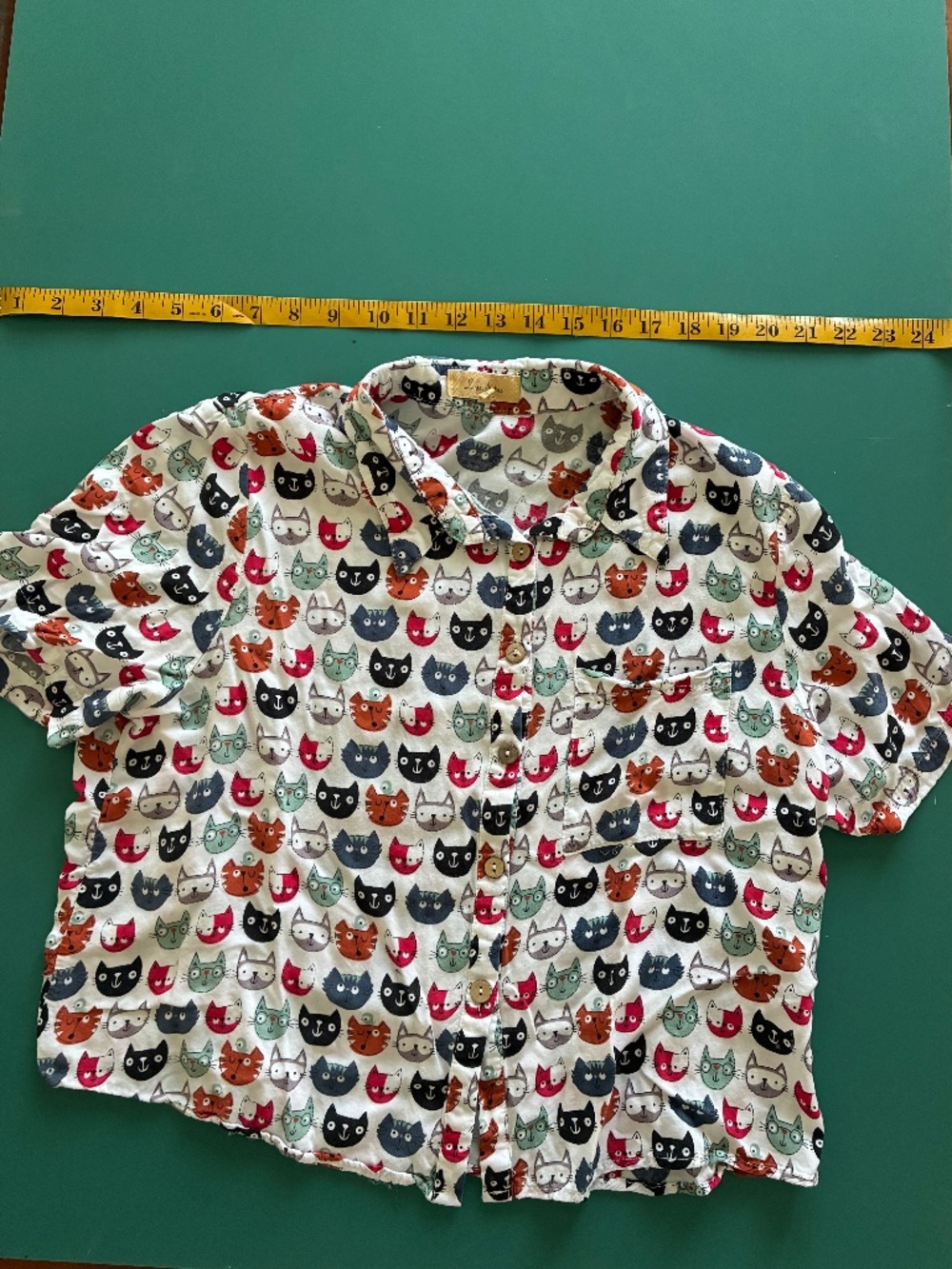 Love Notes Adorable Cat Blouse Size Large